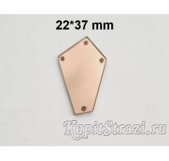 Форма P04 - 22*37 mm (шоколад) пришивные акриловые зеркала