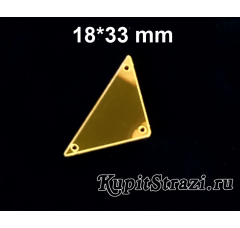Форма P21 - 18*33 mm (золото) пришивные акриловые зеркала