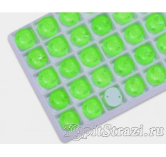 Круглые пришивные стразы Neon Green (неон грин) - 10 мм