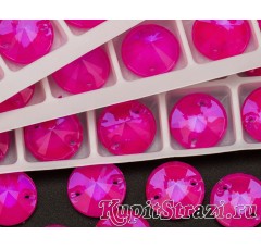 Круглые пришивные стразы Neon rose (неон роуз) - 12 мм