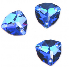 Триллиант Capri blue - 16 мм - Пришивные стразы из Китая треугольной формы 