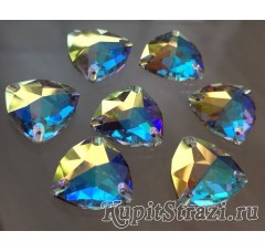 Триллиант Crystal AB - 12 мм - Пришивные стразы из Китая треугольной формы 