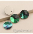 Круглые пришивные стразы Emerald - 10 мм