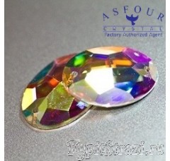 Купить египетские пришивные стразы Asfour Asfour овал Crystal AB - 16 мм